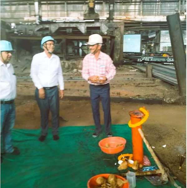 SAIL BSP के वायर रॉड मिल की उत्पादन क्षमता होगी 5 लाख टन, ED वर्क्स ने किया पूजा-पाठ, प्रोजेक्ट शुरू