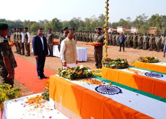 Chhattisgarh Naxalite attack: CM arrives to give last salute to martyred soldiers
