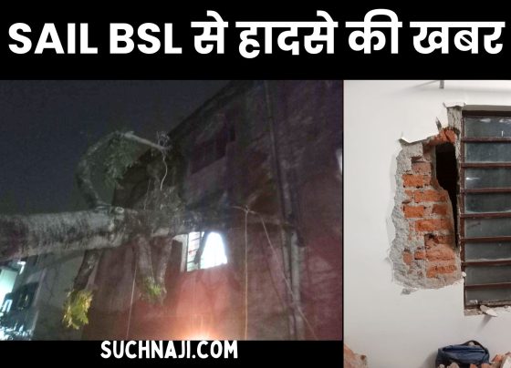 Bokaro Steel Plant: Tree fell on the house of 2 officials including BSL OA Secretary, life of the family saved, negligence