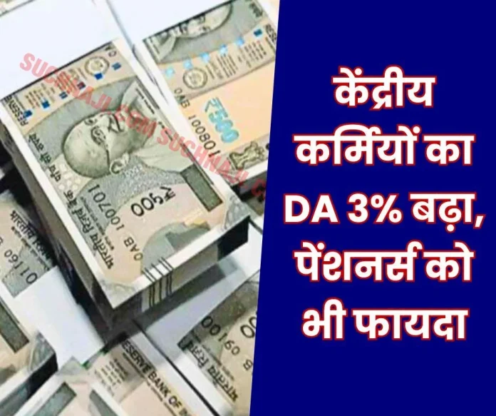 Big News: DA increased by 3%, benefit to 49.18 lakh central employees and 64.89 lakh pensioners