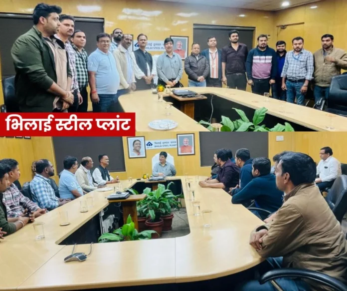 BSP Workers Union talked directly to the Director Incharge on promotion, outstanding money and mediclaim of Rs 20 lakhs BSP Workers Union talked directly to the Director Incharge on promotion, outstanding money and mediclaim of Rs 20 lakhs