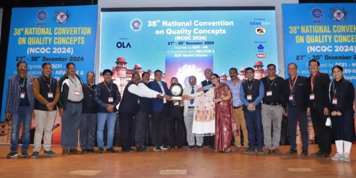 QCFI News Bhilai Chapter gets the Best Chapter Award, efforts of Integrated Safety Circle get strength