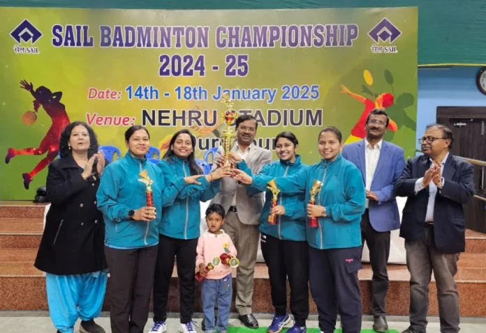 SAIL Rourkela Steel Plant Women's badminton team becomes champion of SAIL Badminton Championship 2024-25 by defeating ISP, BSL SAIL Rourkela Steel Plant: Women's badminton team becomes champion of SAIL Badminton Championship 2024-25 by defeating ISP, BSL