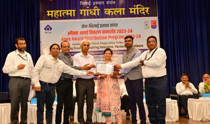 16 teams of Bhilai Steel Plant won Apex Award 16 teams of Bhilai Steel Plant won Apex Award, URM got Best Suggestion Award