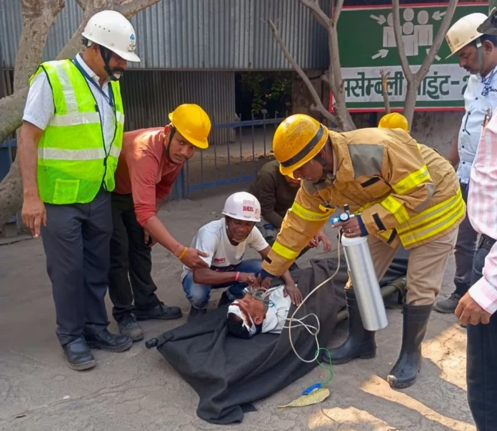 Bhilai Steel Plant Gas leak, fire, employees injured, chaos in mock drill Bhilai Steel Plant: Gas leak, fire, employees injured, chaos in mock drill