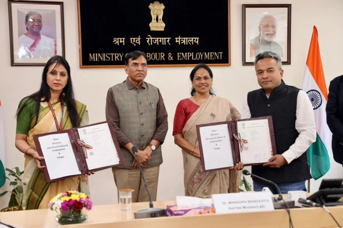 Labour and Employment Ministry claims Employment opportunities for youth increasing under Modi government MOU signed with Swiggy MOU signed with @Swiggy