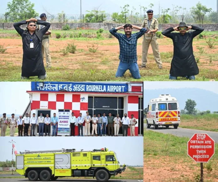 Anti Hijacking Mock Exercise conducted at Rourkela Airport Anti-Hijacking Mock Exercise conducted at Rourkela Airport