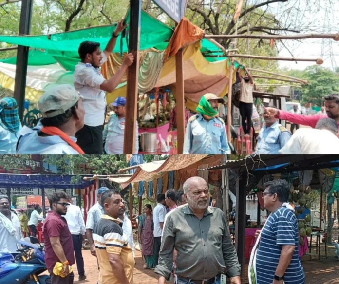 Bhilai Township Bhilai Steel Plant takes action against encroachers on third day goods confiscated (1) Bhilai Township Bhilai Steel Plant takes action against encroachers on third day goods confiscated (1)