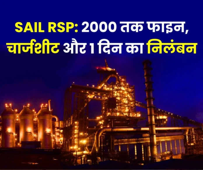 Hundreds of Rourkela Steel Plant employees fined up to Rs 2000, charge sheet and suspended for one day
